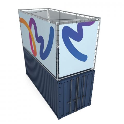 Containerrahmen Rundum auf dem Dach