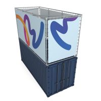 Containerrahmen Rundum auf dem Dach Ansicht 1